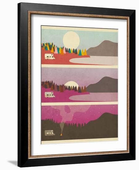 Campfire-Jazzberry Blue-Framed Art Print