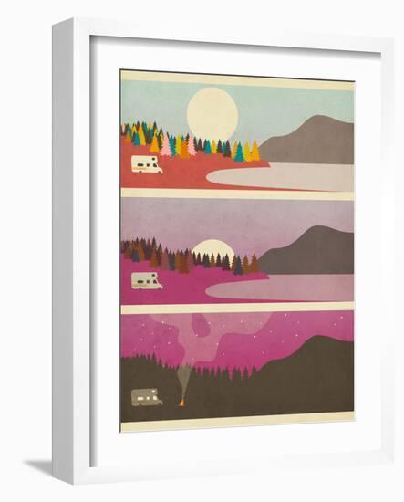 Campfire-Jazzberry Blue-Framed Art Print