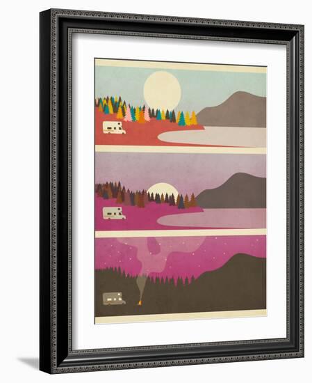 Campfire-Jazzberry Blue-Framed Art Print