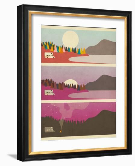 Campfire-Jazzberry Blue-Framed Art Print