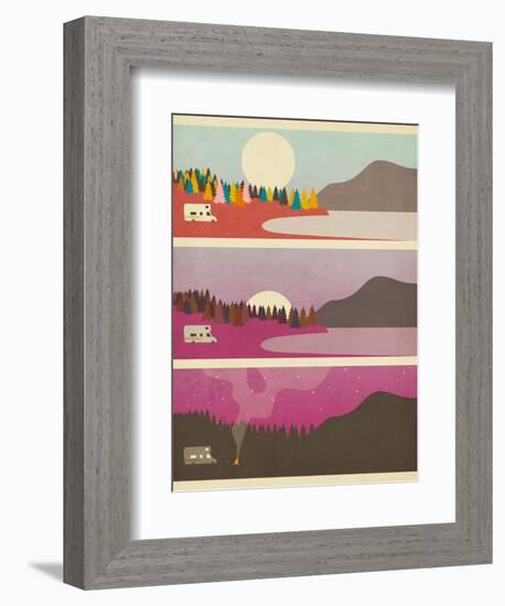 Campfire-Jazzberry Blue-Framed Premium Giclee Print