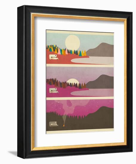 Campfire-Jazzberry Blue-Framed Premium Giclee Print