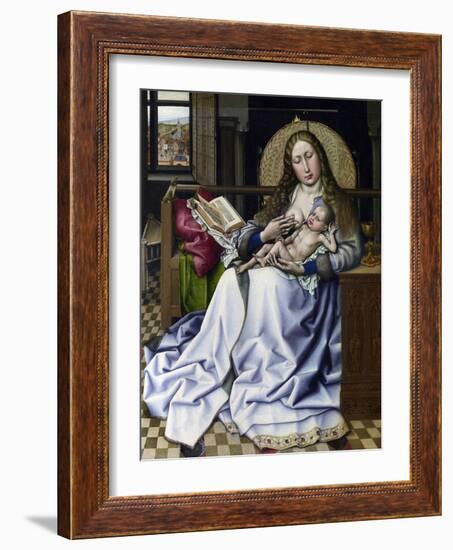 Campin, Robert, (School) the Virgin and Child before a Firescreen Tempera and Oil on Wood C. 1440 N-Robert Campin-Framed Giclee Print