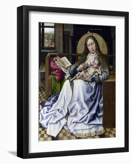 Campin, Robert, (School) the Virgin and Child before a Firescreen Tempera and Oil on Wood C. 1440 N-Robert Campin-Framed Giclee Print