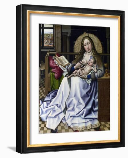 Campin, Robert, (School) the Virgin and Child before a Firescreen Tempera and Oil on Wood C. 1440 N-Robert Campin-Framed Giclee Print