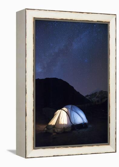 Camping at Jangothang along the Laya-Gasa trek in Bhutan, Asia-Alex Treadway-Framed Premier Image Canvas