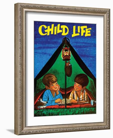 Camping - Child Life, August 1971-Joy Friedman-Framed Giclee Print