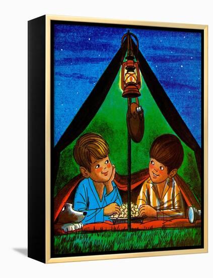 Camping - Child Life-Joy Friedman-Framed Premier Image Canvas