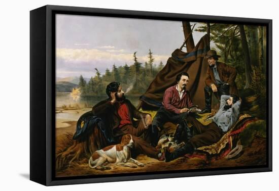 Camping in the Woods, 'Laying Off', Engraved by and Published by Currier and Ives, New York, 1863-Arthur Fitzwilliam Tait-Framed Premier Image Canvas