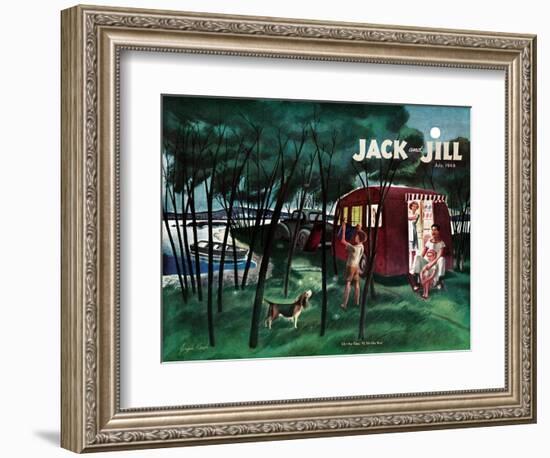 Camping - Jack and Jill, July 1946-Joseph Krush-Framed Giclee Print