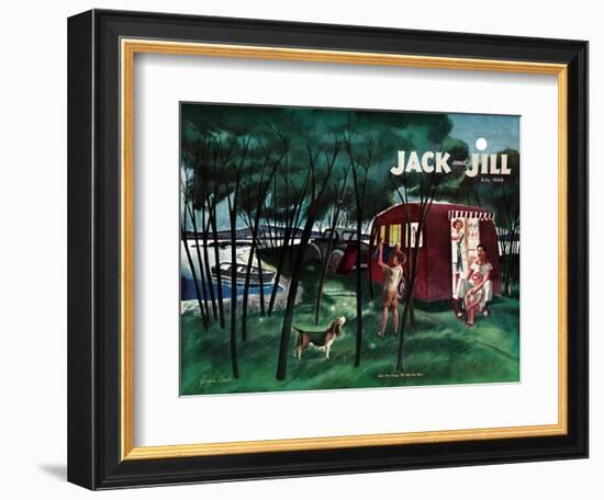 Camping - Jack and Jill, July 1946-Joseph Krush-Framed Giclee Print