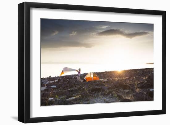 Camping Near The Great Salt Lake-Lindsay Daniels-Framed Photographic Print