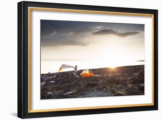 Camping Near The Great Salt Lake-Lindsay Daniels-Framed Photographic Print