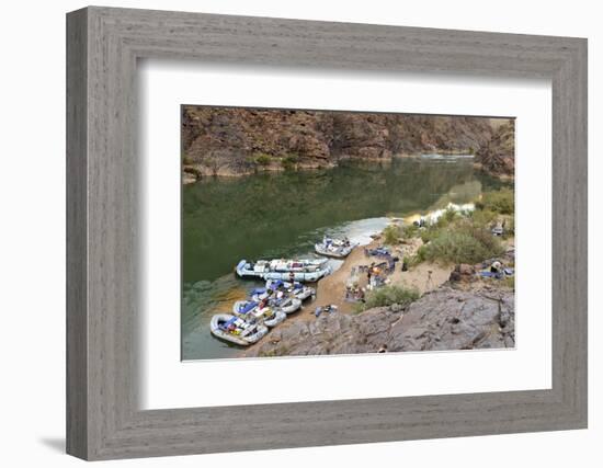 Camping on the Colorado River, Grand Canyon NP, Arizona, USA-Matt Freedman-Framed Photographic Print