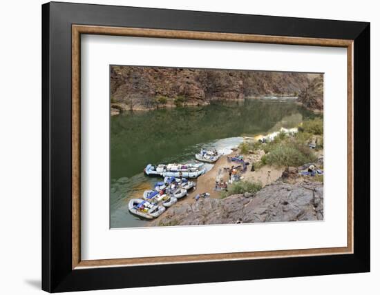 Camping on the Colorado River, Grand Canyon NP, Arizona, USA-Matt Freedman-Framed Photographic Print