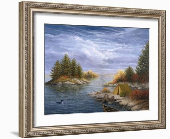 Camping on the Ottawa River-Kevin Dodds-Framed Giclee Print