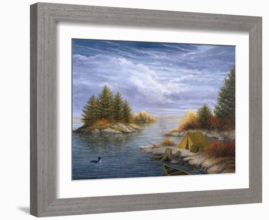 Camping on the Ottawa River-Kevin Dodds-Framed Giclee Print