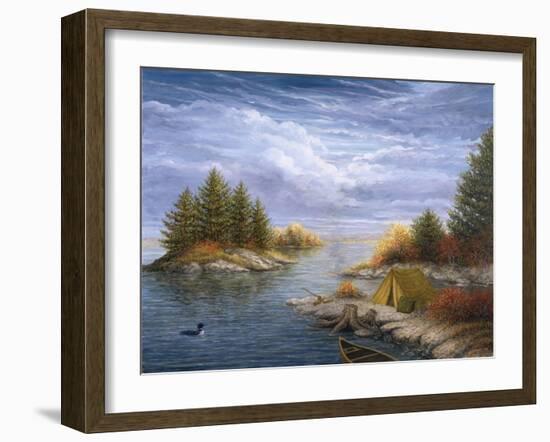 Camping on the Ottawa River-Kevin Dodds-Framed Giclee Print