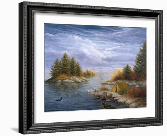 Camping on the Ottawa River-Kevin Dodds-Framed Giclee Print