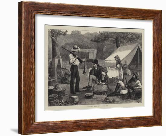 Camping Out in Colorado-Henry Woods-Framed Giclee Print