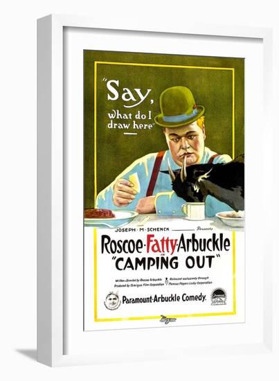 Camping Out, Roscoe 'Fatty' Arbuckle, 1919-null-Framed Art Print