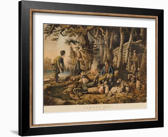 Camping out, Some of the Right Sort, 1856, Nathaniel Currier, Publisher-Mary Cassatt-Framed Giclee Print