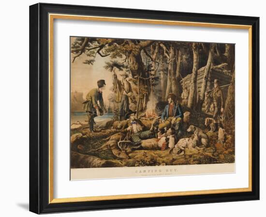 Camping out, Some of the Right Sort, 1856, Nathaniel Currier, Publisher-Mary Cassatt-Framed Giclee Print