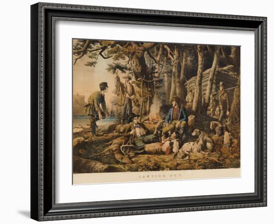 Camping out, Some of the Right Sort, 1856, Nathaniel Currier, Publisher-Mary Cassatt-Framed Giclee Print