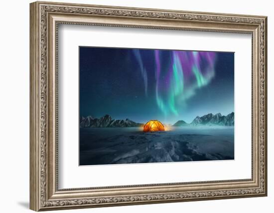 Camping under the Northern Lights-solarseven-Framed Photographic Print