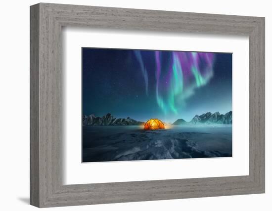 Camping under the Northern Lights-solarseven-Framed Photographic Print