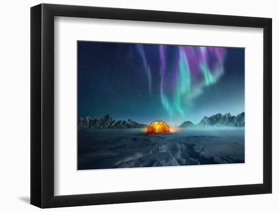 Camping under the Northern Lights-solarseven-Framed Photographic Print