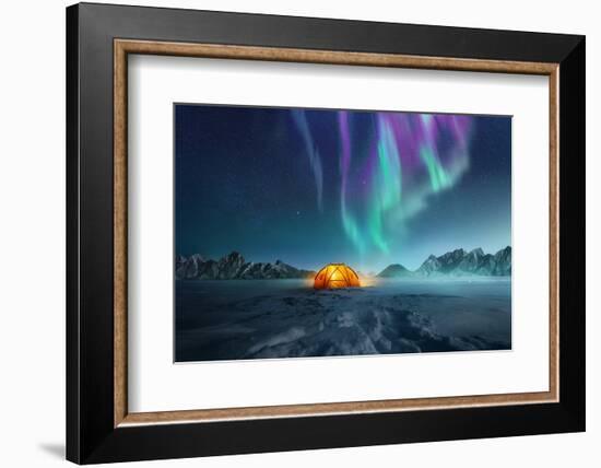 Camping under the Northern Lights-solarseven-Framed Photographic Print