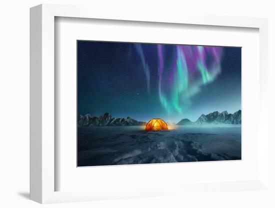 Camping under the Northern Lights-solarseven-Framed Photographic Print