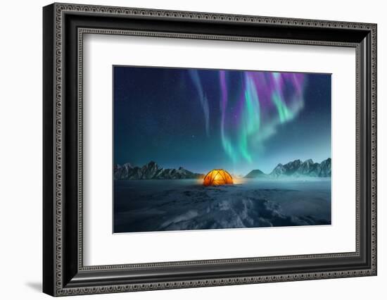 Camping under the Northern Lights-solarseven-Framed Photographic Print