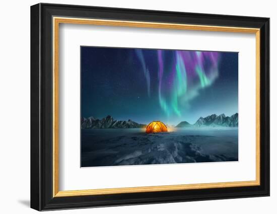 Camping under the Northern Lights-solarseven-Framed Photographic Print