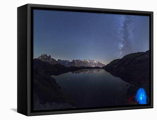 Camping under the Stars at Lac Des Cheserys-Roberto Moiola-Framed Premier Image Canvas