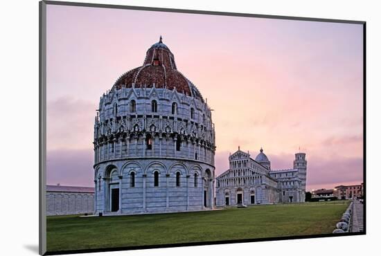 Campo dei Miracoli with Baptistry, Santa Maria Assunta Cathedral and Leaning Tower, UNESCO World He-Hans-Peter Merten-Mounted Photographic Print