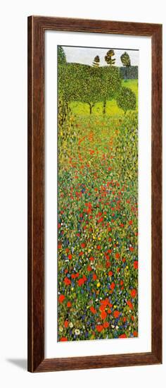 Campo Di Papaveri-Gustav Klimt-Framed Art Print