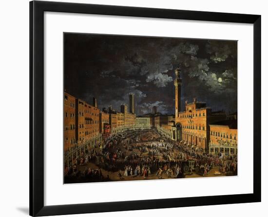 Campo (Main Square), Siena, Italy, 2 April 1739-Giuseppe Zocchi-Framed Giclee Print