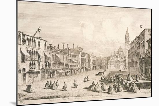 Campo Santa Maria Formosa in Venice, 1741-Michele Marieschi-Mounted Giclee Print