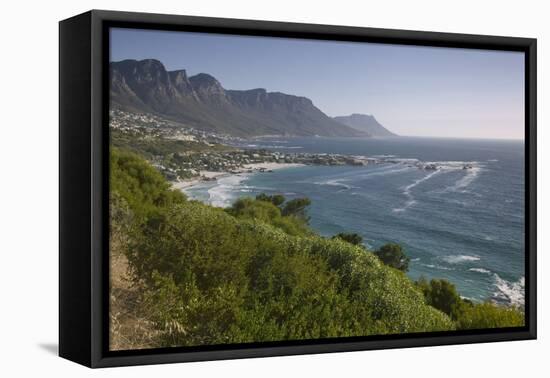 Camps Bay and Twelve Apostles Mountains-null-Framed Premier Image Canvas