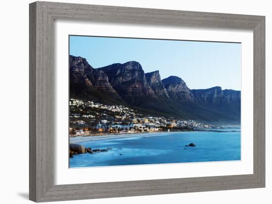 Camps Bay and Twelve Apostles, Table Mountain Nat'l Park, Cape Town, Western Cape, South Africa-Christian Kober-Framed Photographic Print