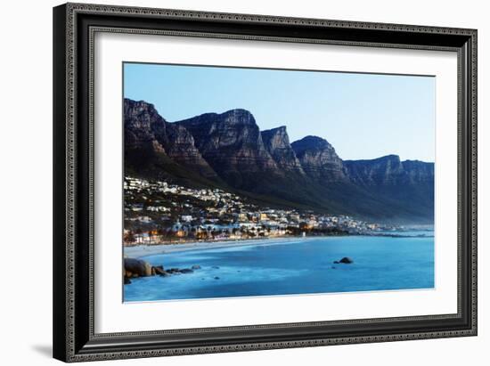 Camps Bay and Twelve Apostles, Table Mountain Nat'l Park, Cape Town, Western Cape, South Africa-Christian Kober-Framed Photographic Print