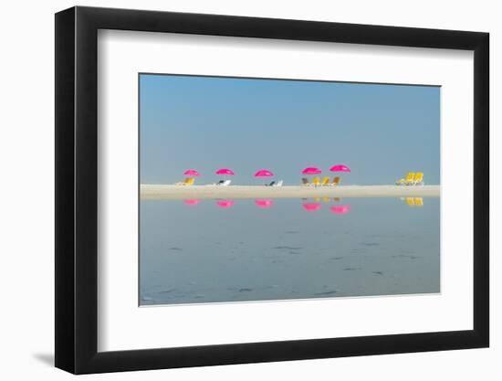 Camps Bay Beach Umbrellas-Richard Silver-Framed Photographic Print