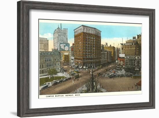 Campus Martius, Detroit, Michigan-null-Framed Art Print