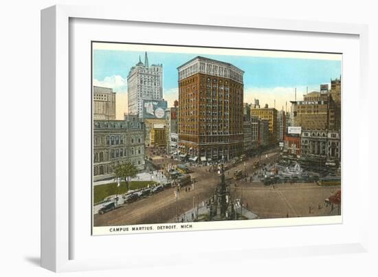 Campus Martius, Detroit, Michigan-null-Framed Art Print