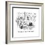 "Can anyone here vouch for Susan Sontag?" - New Yorker Cartoon-Lee Lorenz-Framed Premium Giclee Print