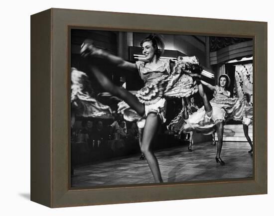 Can Can Dancers Kicking One Leg over their Head While Dancgin around on the Other-null-Framed Premier Image Canvas