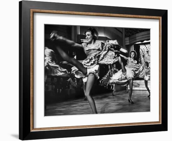 Can Can Dancers Kicking One Leg over their Head While Dancgin around on the Other-null-Framed Photographic Print