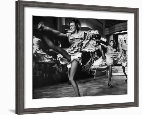 Can Can Dancers Kicking One Leg over their Head While Dancgin around on the Other-null-Framed Photographic Print